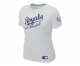 Women Kansas City Royals White Nike Short Sleeve Practice T-Shir