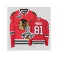 nhl chicago blackhawks #81 hossa red [2013 Stanley cup champions