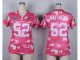 women nike nfl green bay packers #52 clay matthews salute to service new pink camo jerseys
