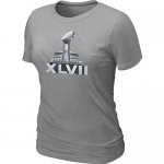 Women NFL Super Bowl XLVII Logo L.Grey T-Shirt