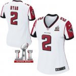 Women's NIKE NFL Atlanta Falcons #2 Matt Ryan White Super Bowl LI Bound Jersey