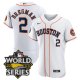 Men's Houston Astros #2 Alex Bregman White Stitched World Series Flex Base Jersey