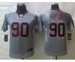 nike youth nfl houston texans #90 clowney grey [Elite lights out