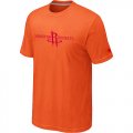 nba houston rockets big & tall primary logo orange T-Shirt