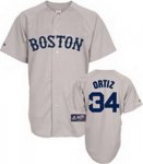 youth mlb jerseys boston red sox #34 ortiz grey cheap jerseys