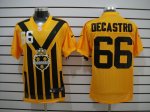 nike nfl pittsburgh steelers #66 deCastro throwback yellow and b