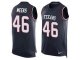 Men's Nike Houston Texans #46 Jon Weeks Navy Blue Team Color Stitched NFL Limited Tank Top Jersey
