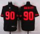 nike san francisco 49ers #90 dockett black elite jerseys [orange