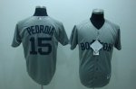 Baseball Jerseys boston red sox #15 pedroia grey(2009 style)