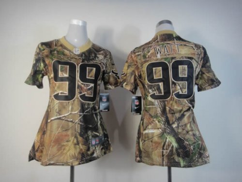 nike women nfl houston texans #99 watt camo jerseys