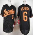 mib jerseys Baltimore Orioles #6 Schoop Black Cool Base Stitche