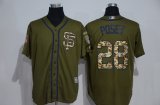 Men's mlb san francisco giants #28 Buster Posey Green Salute To Service Stitched Jersey