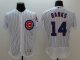 mlb chicago cubs #14 ernie banks majestic white flexbase authentic collection jerseys