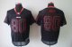 nike nfl san francisco 49ers #80 jerry rice elite black [lights