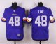 nike minnesota vikings #48 line purple elite jerseys