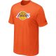 nba los angeles lakers big & tall primary logo orange T-Shirt