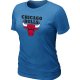 women nba chicago bulls big & tall primary logo L.blue T-shirt