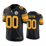 Pittsburgh Steelers #00 Men's Black Custom Color Rush Limited Jersey