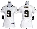nike women nfl new orleans saints #9 brees white jerseys