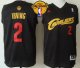 nba cleveland cavaliers #2 kyrie irving black fashion the finals patch stitched jerseys red number