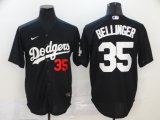 Men's Los Angeles Dodgers #35 Cody Bellinger Black 2020 Stitched Baseball Jersey