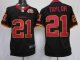 nike nfl washington redskins #21 taylor black game jerseys [80TH