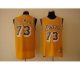 Basketball Jerseys fans lakers #73 rodman yellow(fans edition)