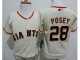 toddler mlb san francisco giants #28 buster posey cream stitched jerseys