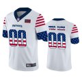 Custom New England Patriots White Independence Day Stars & Stripes Jersey