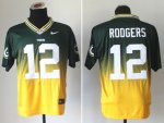 nike nfl green bay packers #12 aaron rodgers green-yellow [elite