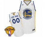 Men's Adidas Golden State Warriors Customized Swingman White Home 2017 The Finals Patch NBA Jersey