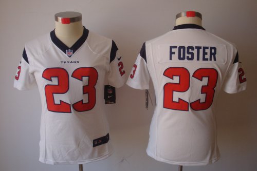 nike women nfl houston texans #23 foster white jerseys [nike lim