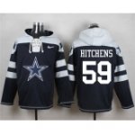 nike nfl dallas cowboys #59 anthony hitchens navy blue player pullover hoodie