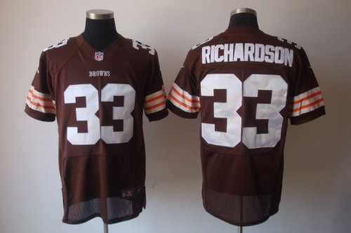 nike nfl cleveland browns #33 richardson elite brown jerseys