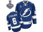 NHL Tampa Bay Lightning #6 Anton Stralman Blue 2015 Stanley Cup