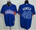 mlb 2013 all star detroit tigers #48 torii hunter blue jerseys