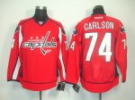 nhl washington capitals #74 carlson red jerseys