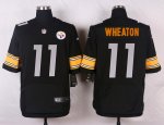 nike pittsburgh steelers #11 wheaton black elite jerseys