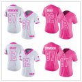 Women's Football New England Patriots Pink -White Rush Fashion Stitched Limited Jersey