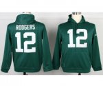nike nfl green bay packers #12 aaron rodgers green [pullover hoo