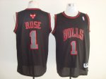 nba jerseys chicago bulls #1 rose black cheap jerseys(fashion em