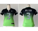 nike women nfl seattle seahawks #3 wilson blue-green [elite drif