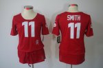 nike women nfl san francisco 49ers #11 smith red [breast cancer