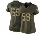 Women Nike Carolina Panthers #59 Luke Kuechly Green Salute to Se