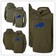 Football Buffalo Bills Olive Salute to Service Sideline Therma Performance Pullover Hoodie