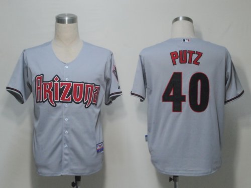 Baseball Jerseys arizona diamondbacks #40 putz grey(cool base)