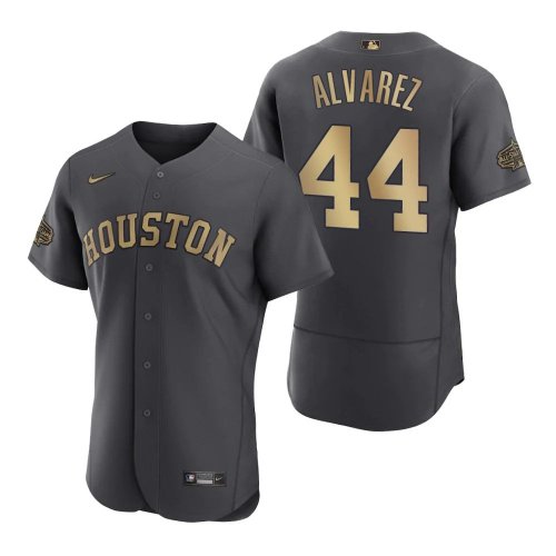 Men\'s Houston Astros Yordan Alvarez Charcoal 2022 MLB All-Star Game Authentic Jersey
