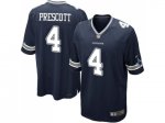 Youth Nike Dallas Cowboys #4 Dak Prescott Navy Blue Team Color Stitched NFL Jersey