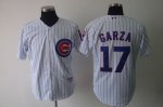 Baseball Jerseys chicago cubs #17 garza white(blue strip)