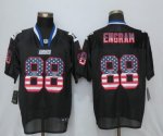 Men NFL New York Giants #88 Evan Engram Nike Black 2017 Draft Pick USA Flag Fashion Elite Jerseys